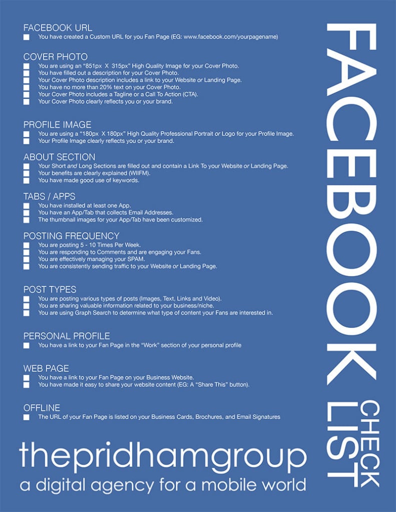 Facebook-Checklist