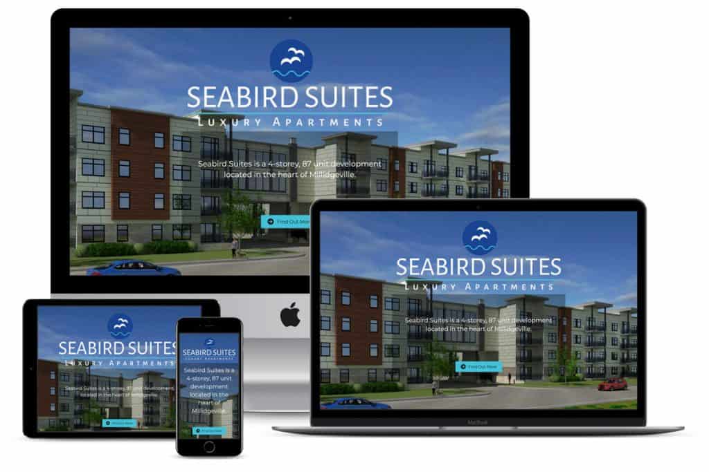 SeaBird Suites website design by The Pridham Group