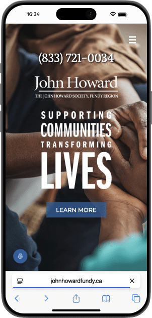 John Howard Society Website Design by The Pridham Group in Saint John New Brunswick